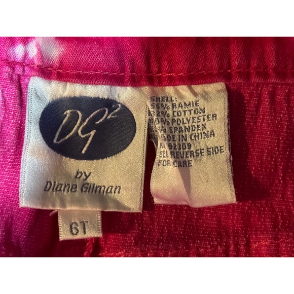 Diane Gilman from HSN Hot Pink and White Tied Dyed Jeans , Size 6 Tall - Picture 4 of 4